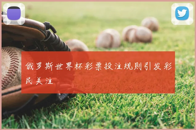 俄罗斯世界杯彩票投注规则引发彩民关注